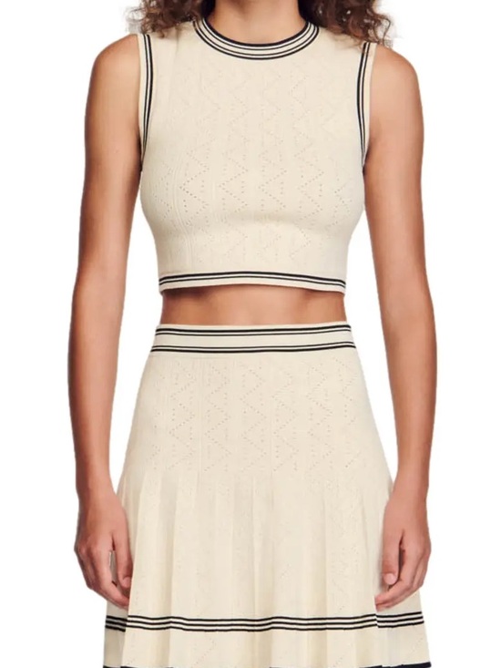 Sandro Dresses & Skirts - Sandro Knit crop top and skirt sets